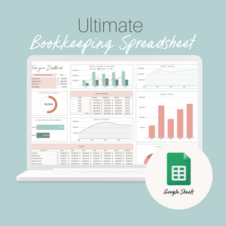Ultimate Bookkeeping Spreadsheet - with 5 year dashboard