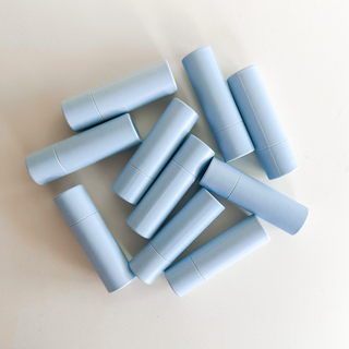 Lip Balm Tube - Pastel Blue - Kraft Cardboard Eco Friendly