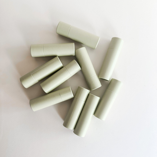 Lip Balm Tube - Pastel Green - Kraft Cardboard Eco Friendly