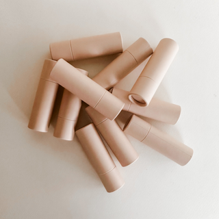 Lip Balm Tube - Pastel Peach - Kraft Cardboard Eco Friendly
