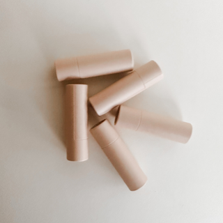 Lip Balm Tube - Pastel Peach - Kraft Cardboard Eco Friendly