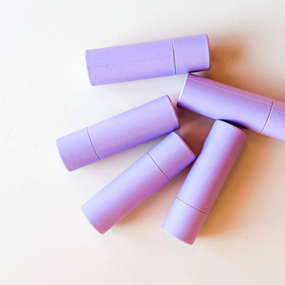Lip Balm Tube - Pastel Lavender - Kraft Cardboard Eco Friendly